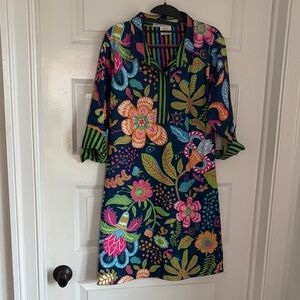 Colorful Floral Long Sleeve Dress
